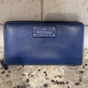 Kate Spade‎ Tan and Blue Wallet
